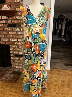 ✨ NWOT Maggie London Tropical Floral Maxi Dress Size 14 | Vibrant & Feminine ✨